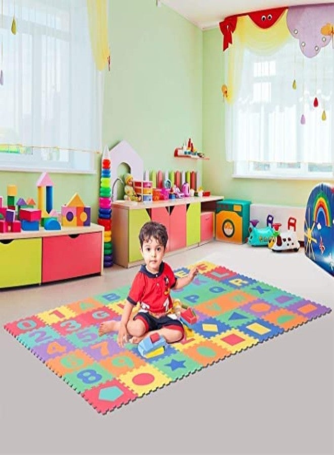Shopfleet 36 Pieces Mini Puzzle Foam Mat for Kids, Interlocking Learning Alphabet and Number Mat for Kids (1 Pieces) - Image 3